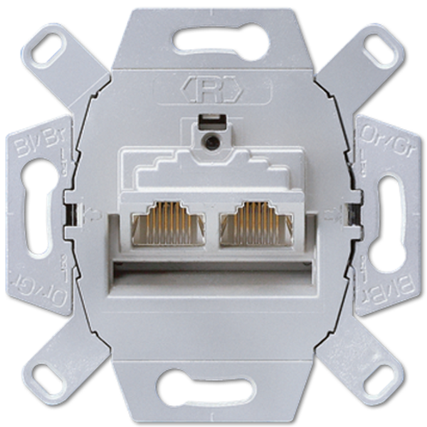 Cat. 6 / Class E data outlet for 2 terminals (separate) image 1