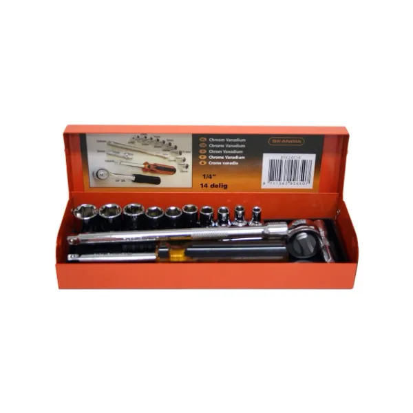 Skandia socket set 1/4" 14pcs image 1