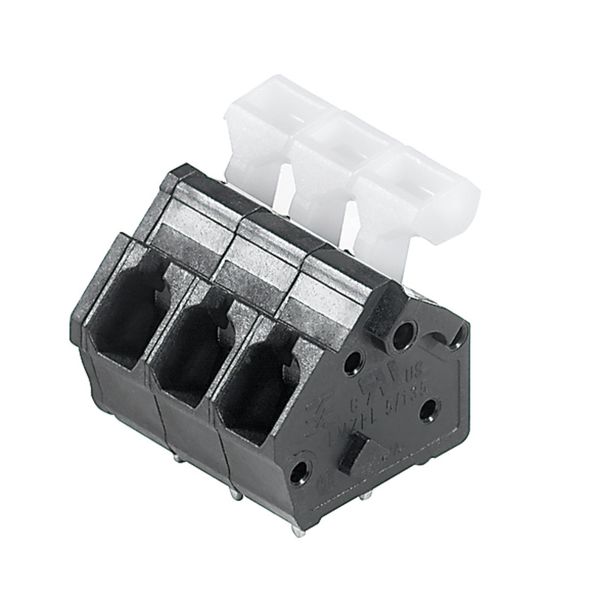 Printed circuit board terminals, 5.00 mm, Number of poles: 2, 135°, Solder pin length (l): 3.5 mm, tinned, black, Tension clamp connection with actuator, Clamping range, max. : 2.5 mm², Box image 2