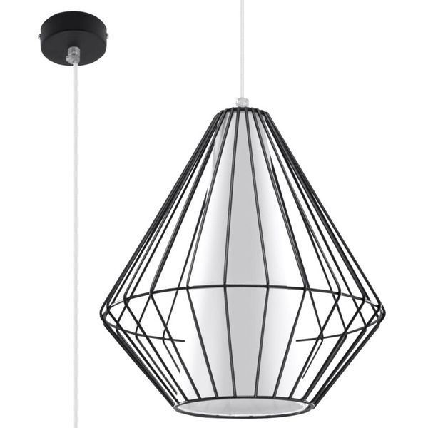 DEMI BLACK HANGING LAMP E27 1X60W IP20 image 1