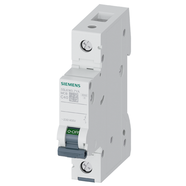 Miniature circuit breaker 230/400 V 6kA, 1-pole, C, 40 A image 1