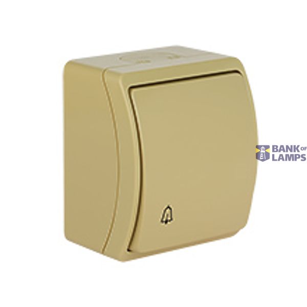 VW-5 Koala Single Push Button surface mounted IP44 beige VW 155-04 image 1