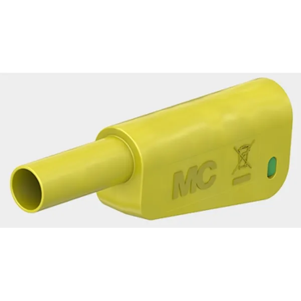 4 mm plug, screw connection, 1.0 mm², CAT II, CAT III, yellow/green, 66.2020-20 image 1