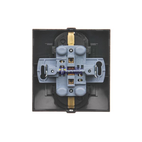 Single contact push button without pictogram, (module), 16AX, Screw, Bronze matt, metalic image 1