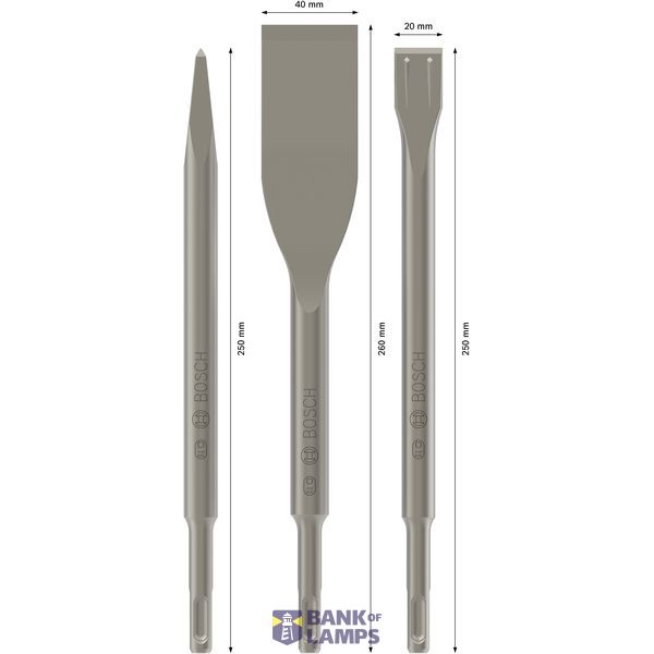 3-piece chisel set, SDS plus 0/20/40 mm image 2