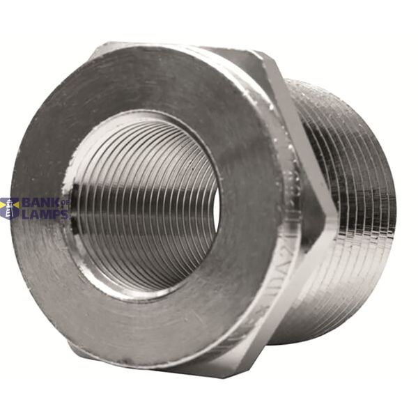 Adapter Hexagonal ATEX EXD Nickel Plated Brass 1/2NPT-M16 Metallic Raw image 2