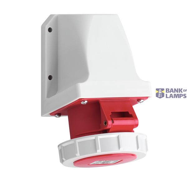 CEE wall socket, IP67, 16A, 5-pole, 230V, 9h, blue image 1