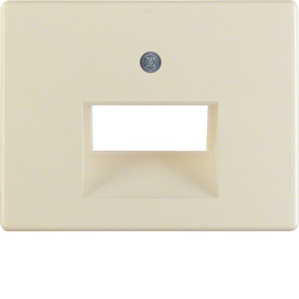 Centre plate for FCC soc. out. 2gang, arsys, white glossy image 1