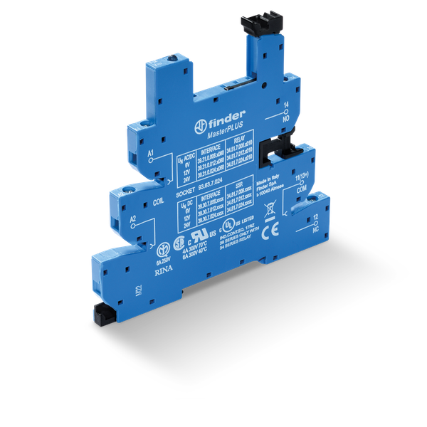 Screw socket 24...240VUC for 35mm.rail, 34.51/81 MasterPLUS (93.63.0.240) image 2