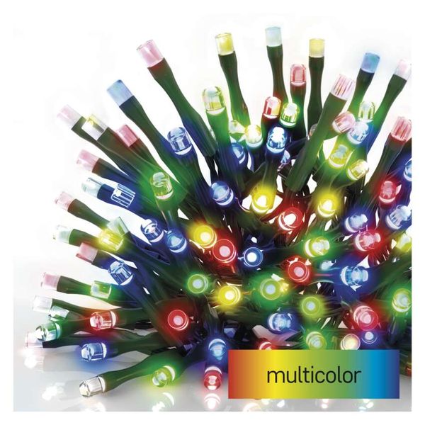 LED Christmas chain, 8 m, outdoor and indoor, multicolour, timer image 1