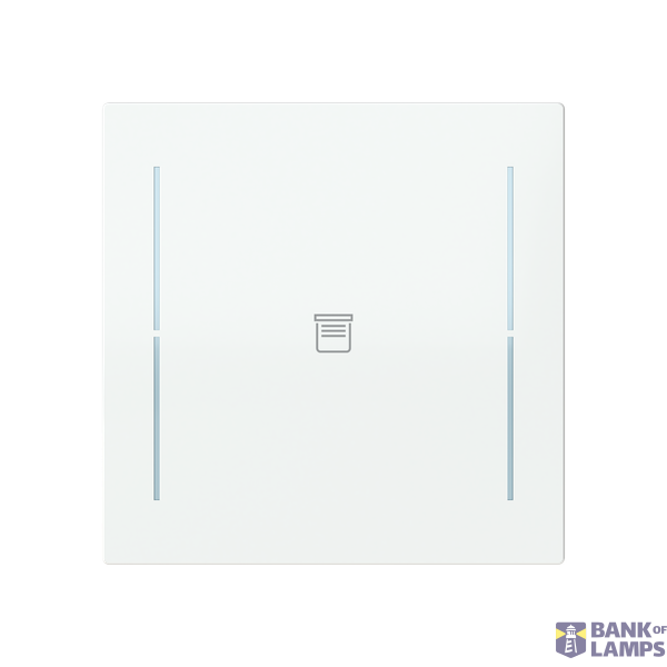 LFJ/A.1.70.1-44G Cover plate with legend with Symbol "venetian blind" studio white - Trevion® image 1