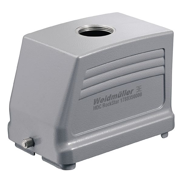 HDC enclosures, Size: 12, Protection degree: IP65, in plugged condition, Cable entry from top, Plug housing, End-locking clamp, lower side, Standard, Size of cable entries: M 32 image 1