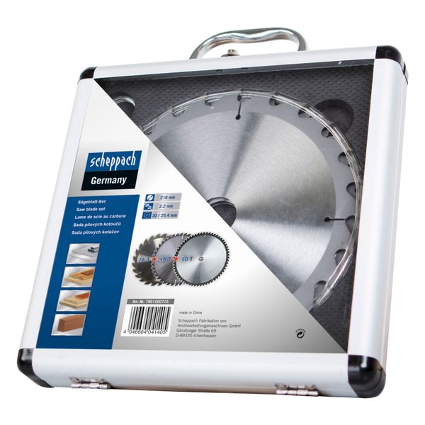 Scheppach Saw Blade Set O210mm, 3 pieces image 1