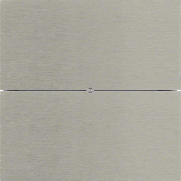 B.IQ push-button 2gang comf, KNX - B.IQ, stainless steel, metal brushe image 1