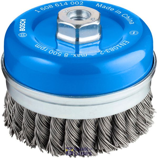 Cup Brush Knotted 100 mm Steel image 1