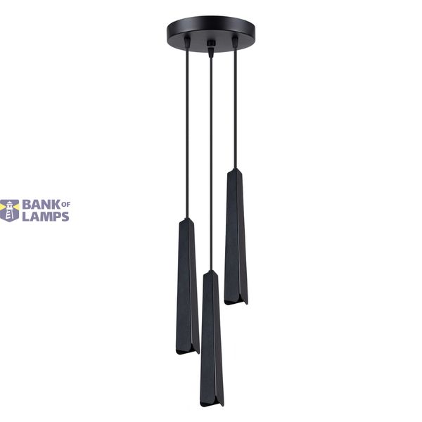Pendant lamp PRYSM 3P black image 1