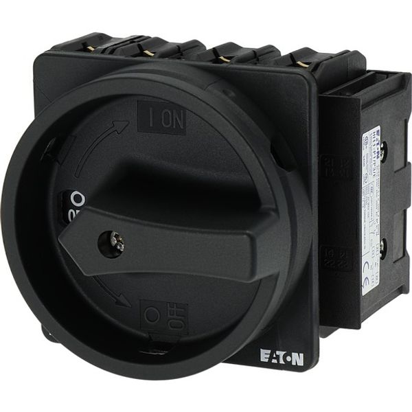 P3-100/EA/SVB-SW/N/HI11 Main switch, P3, 100 A, flush mounting, 3 pole + N, 1 N/O, 1 N/C, STOP function, With black rotary handle and locking ring, Lockable in the 0 (Off) po image 5