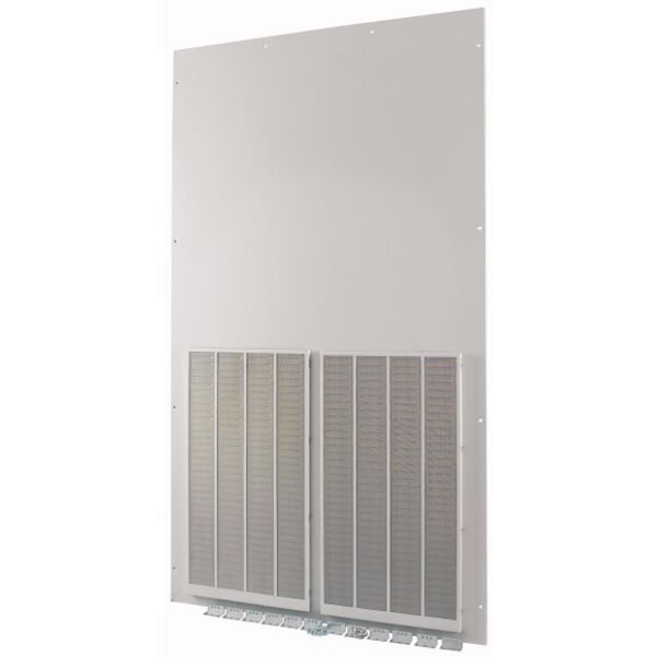 XTSZFFPV42-W1100 Front plate (section high), ventilated, W=1100mm, IP42, grey image 1
