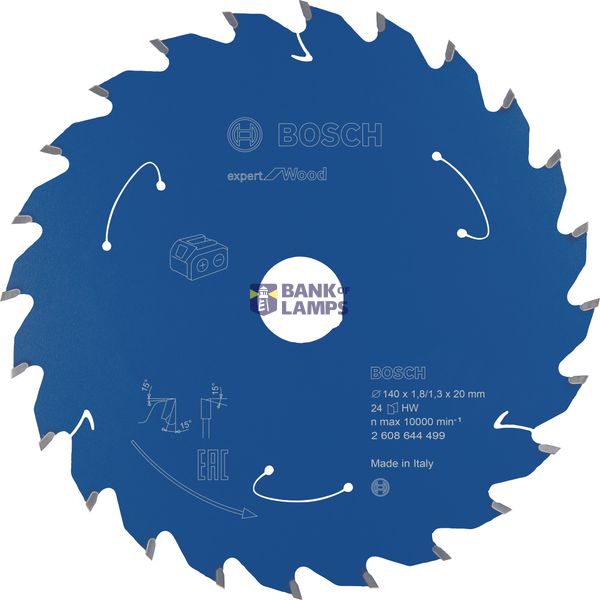 Expert for Wood Circular Saw Blade for Cordless Saws 140x1.8/1.3x20 T24 image 1