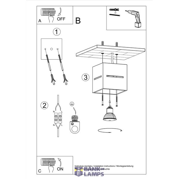 SPOT LOBO BLACK G9 1X40W IP20 image 6