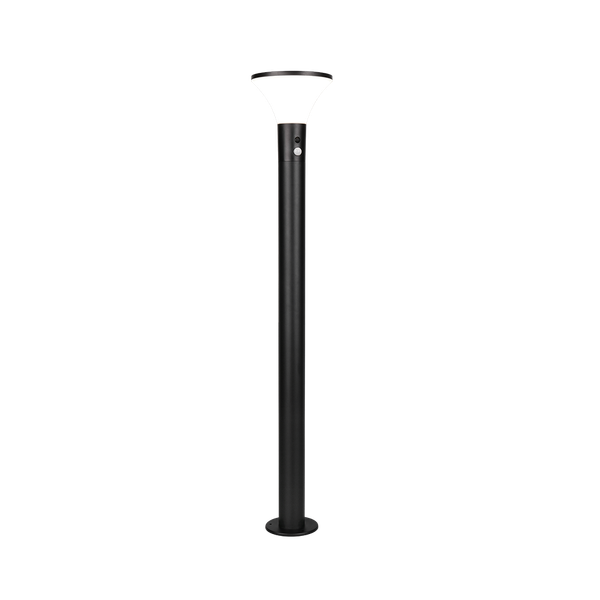 Gorda hybrid solar LED pole 100 cm matt black/white rechargeable motion+dusk sensor 4000K image 1