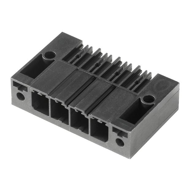 PCB plug-in connector, male header, Flange, THT/THR solder connection, 7.62 mm, Number of poles: 2, 90°, Solder pin length (l): 2.6 mm, tinned, black, Box image 1