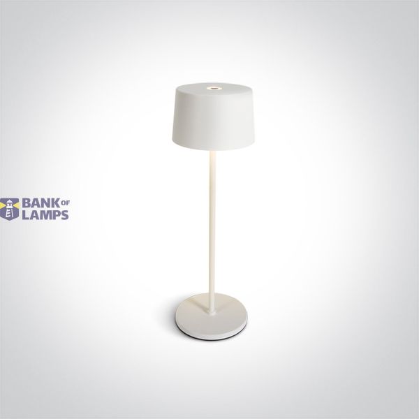 WHITE 3,3W WW TABLE LAMP RECHARGEABLE USB IP65 DIMMABLE image 1