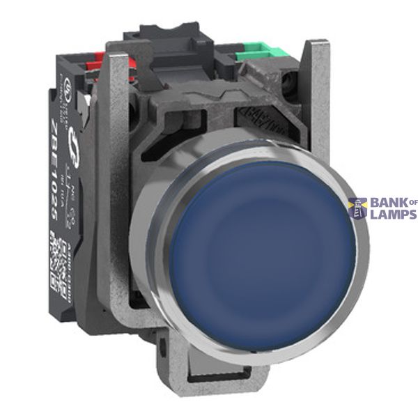 Metal ill PB 24V blue 1NO + 1NC Push-in image 2