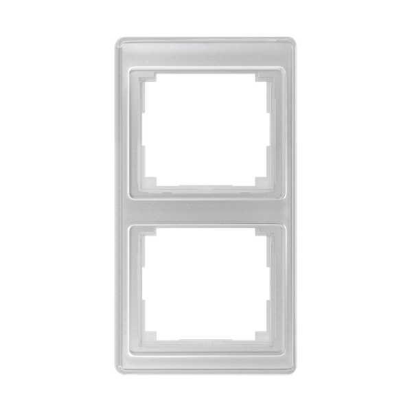 cover frame SL500 silver 2-fold vert. image 2