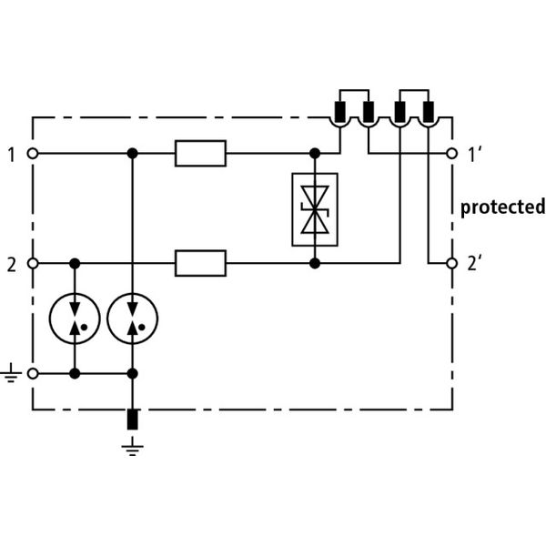 Surge arrester terminal block 2-pole DEHNconnect SD2 image 3