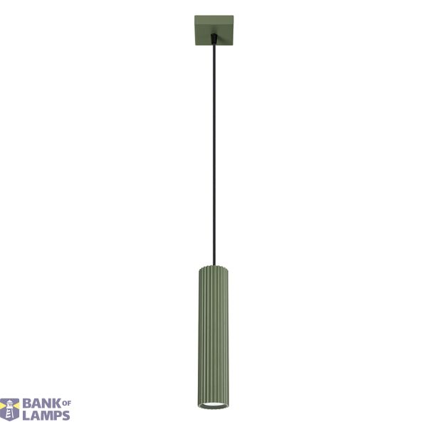 SINGLE HANGING LAMP ABOVE THE ISLAND TABLETOP, KARBON SERIES, OLIVE COLOUR image 2