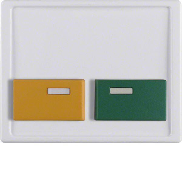 Centre plate green + yellow button, arsys, p. white glossy image 1