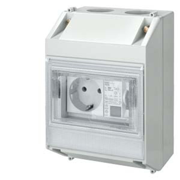 RC safety socket outlet T55 Type A (PSE/SSF) 16 A 2-pole IFN 30 mA 125-230 image 1