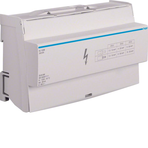 Brass busbar terminal 125A, 4pole image 1