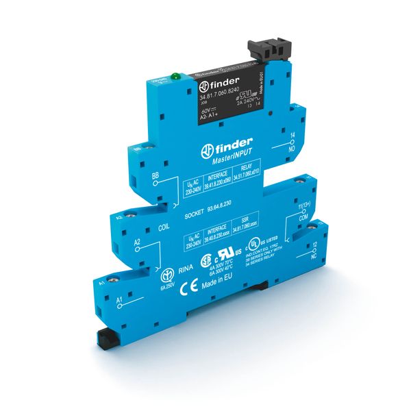 Rel. interface SSR MasterINPUT screw In.24VUC 1NO Out.6A/24VDC (39.40.0.024.9024) image 3