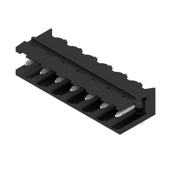 PCB plug-in connector, male header, open side, THT solder connection, 5.08 mm, Number of poles: 7, 90°, Solder pin length (l): 3.2 mm, tinned, black, Box image 4