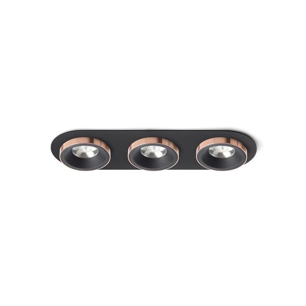 SHARM R III recessed black/black copper 230V LED 3x10W 24° 3000K image 1
