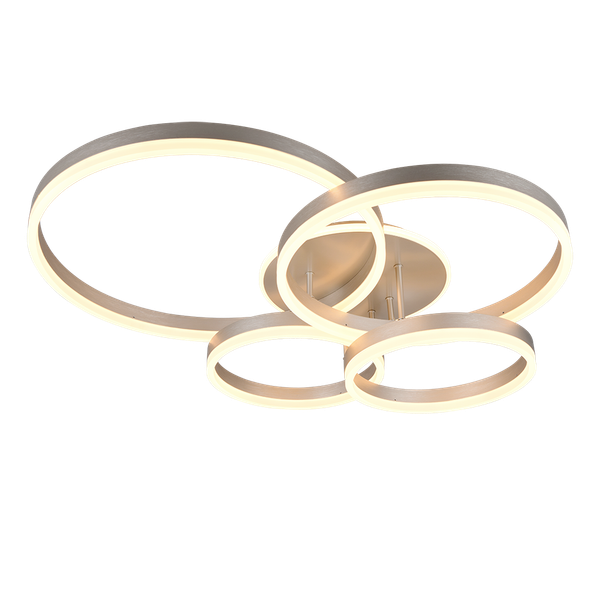 Drake LED ceiling lamp brushed steel image 1