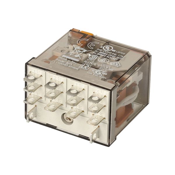 Miniature power Rel. 4CO 12A/12VAC/Agni/Test button/Mech.ind. (56.34.8.012.0040) image 3