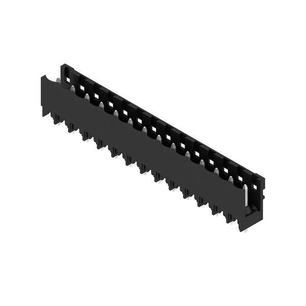 PCB plug-in connector, male header, open side, THT/THR solder connection, 5.00 mm, Number of poles: 14, 180°, Solder pin length (l): 3.2 mm, tinned, black, Box image 2