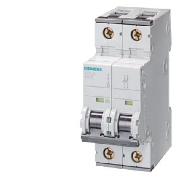 Miniature circuit breaker 400 V 15 kA, 2-pole, D, 50 A, D=70 mm image 2