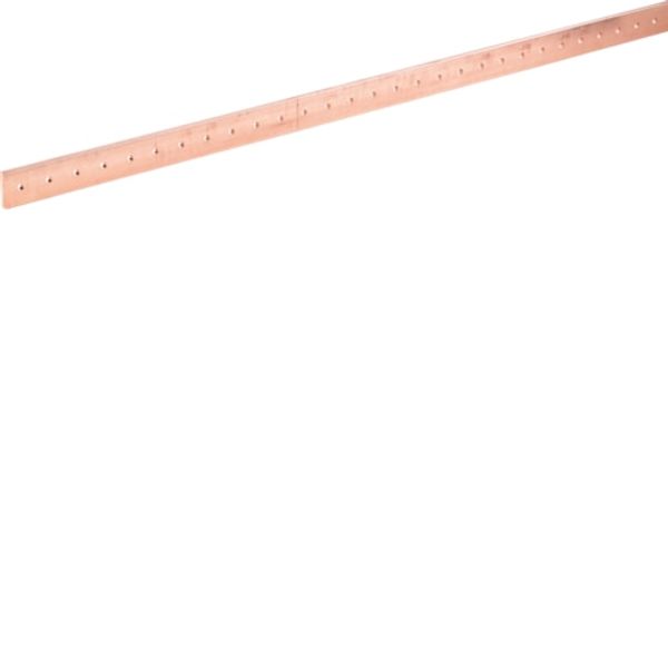Perforated Cu bar, 25x5x1750 mm image 1