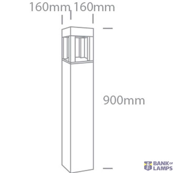 ANTHRACITE BOLLARD 90cm 22W CW IP65 230V image 2