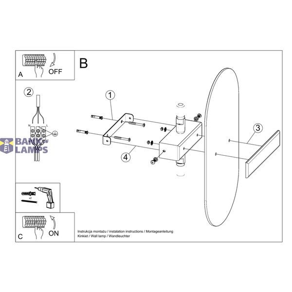 WALL LAMP SALIA G9 2X40W IP20 image 4