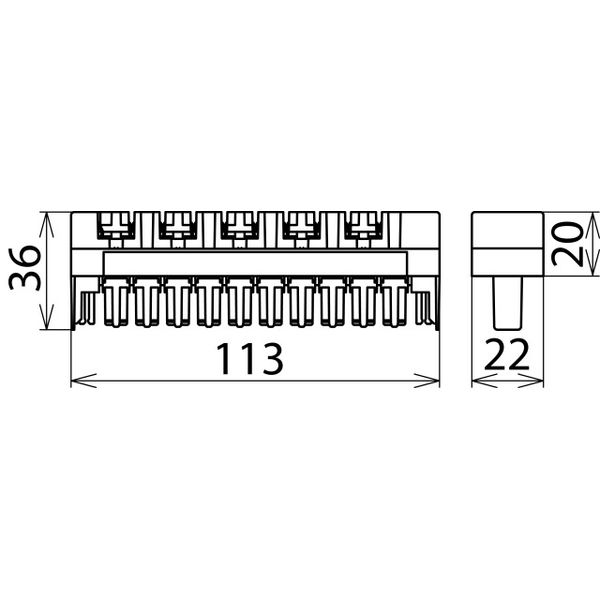 SPD block for gas discharge tube DEHNrapid LSA 10 pairs image 2