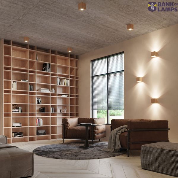 SPOT QUAD NATURAL WOOD GU10 1X40W IP20 image 5