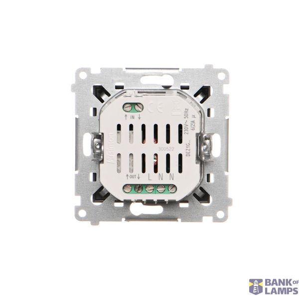Triple switch with backlight, LED not replaceable Color: blue, (module), 10AX, quick connection, black matt image 1