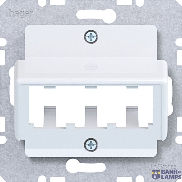 Centraalpl voor 3 MINI-COM-modules, A.x/C.x/S.x/B.x/Q.x/K.x, wit glz. image 1