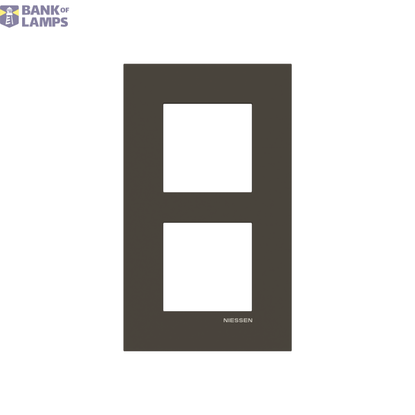 Frame 2-gang / 2+2-modules - Niessen logo - S - Anthracite image 1