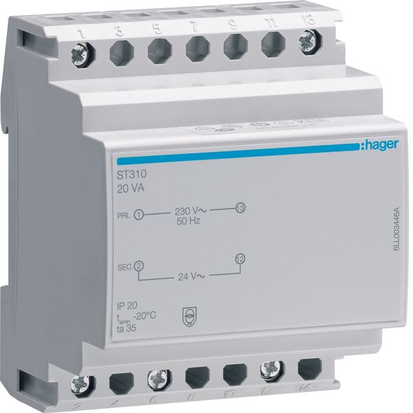 Safety Transformer 20VA 24A image 1